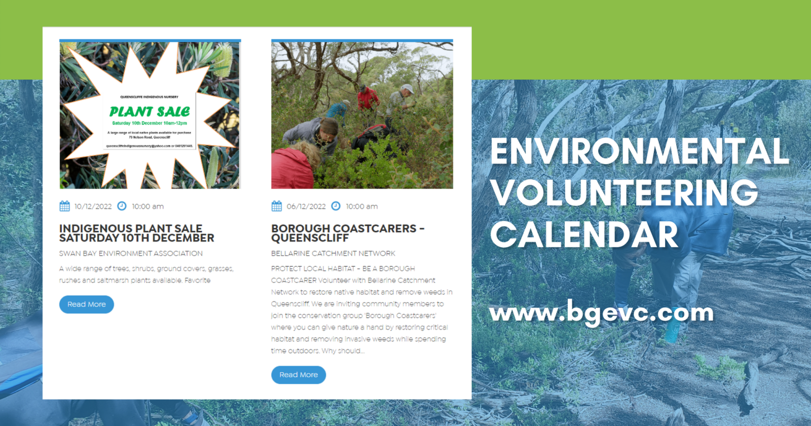 Environmental Volunteering Calendar
